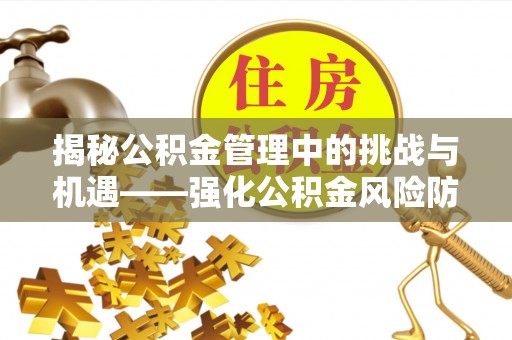 老河口揭秘公积金管理中的挑战与机遇——强化公积金风险防控的多维策略