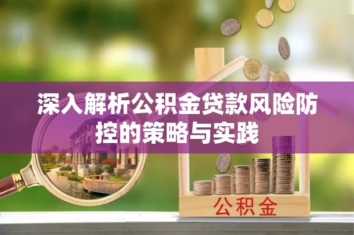 老河口深入解析公积金贷款风险防控的策略与实践