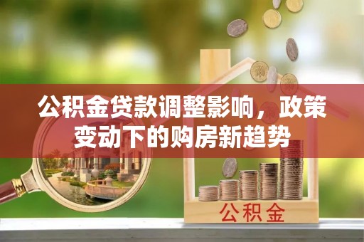 老河口公积金贷款调整影响，政策变动下的购房新趋势