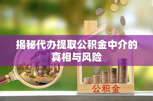老河口揭秘代办提取公积金中介的真相与风险